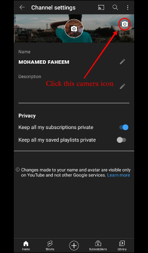 How to change your YouTube channel banner on Mobile tutorial