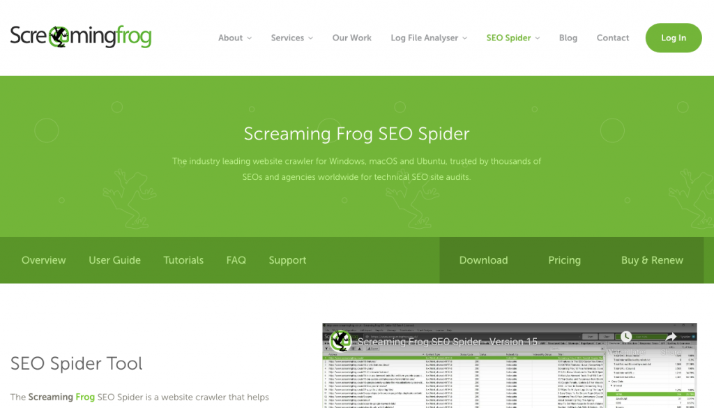 Screaming Frog SEO Spider