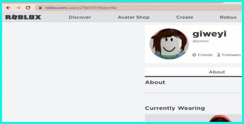 Select your Roblox profile icon.