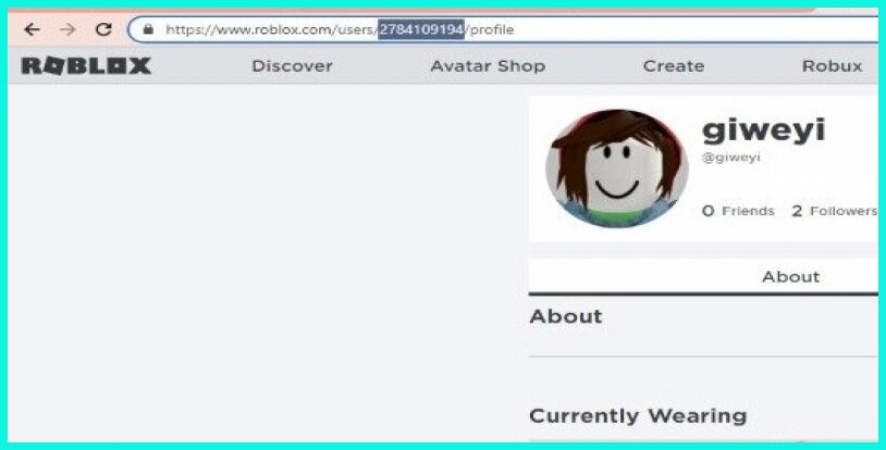 Make a note of your Roblox user ID