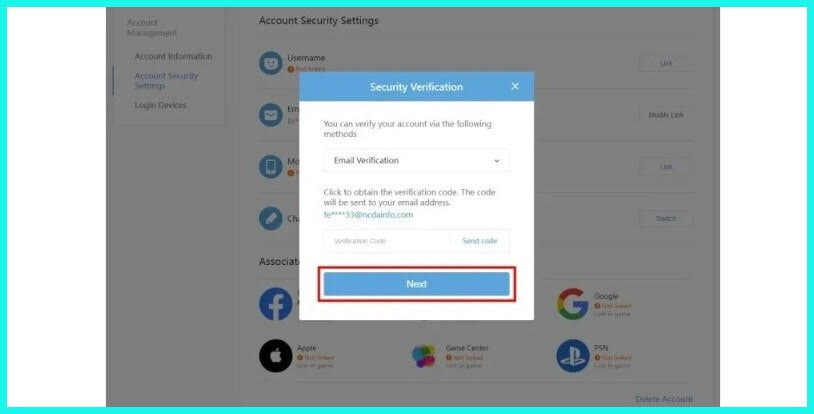 Finish the security verification