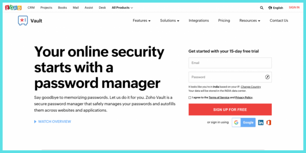 zoho vault