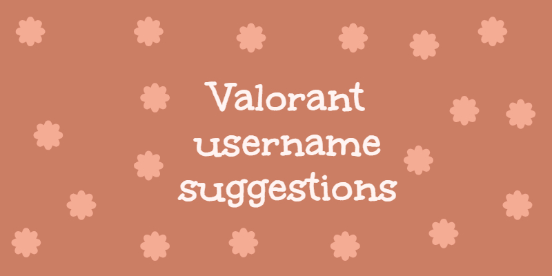 Valorant username suggestions