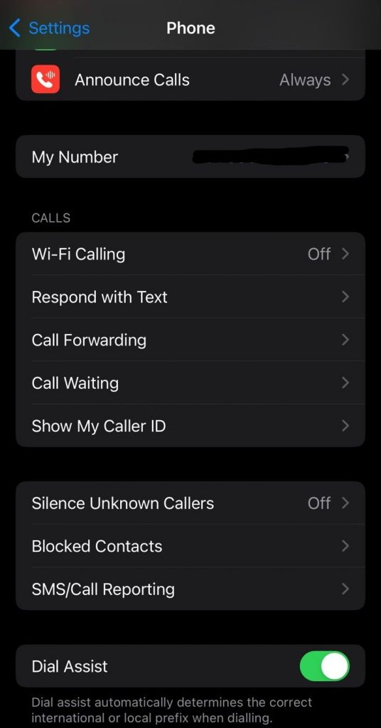 iphone blocked contacts