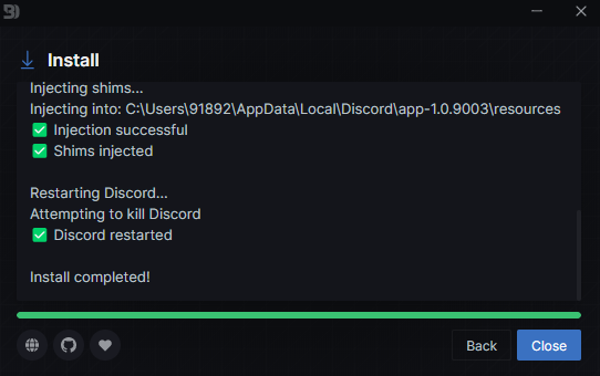 installing betterdiscord