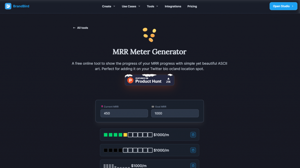 mrr meter generator