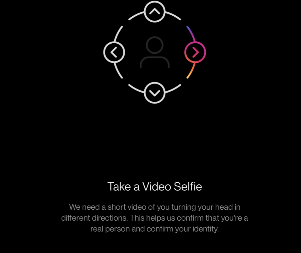 video selfie verification