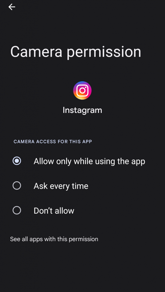 allow camera access
