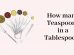 How many teaspoons in a tablespoon