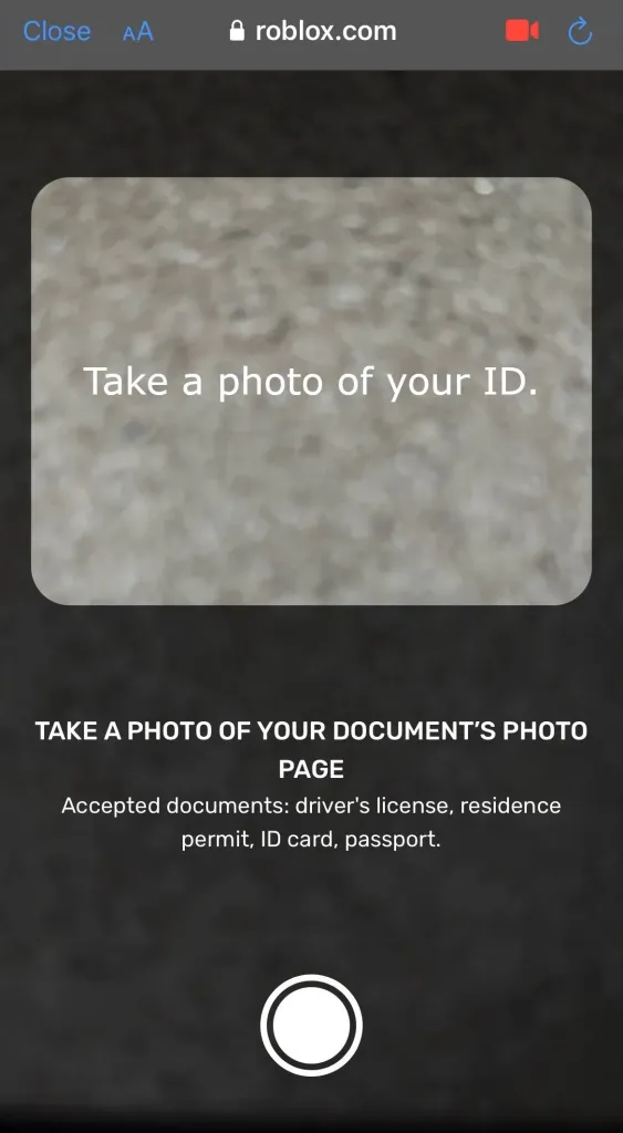 Photograph your ID