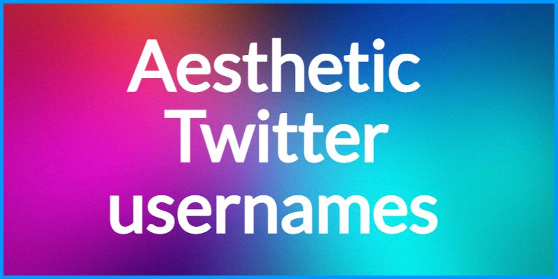 Aesthetic Twitter usernames