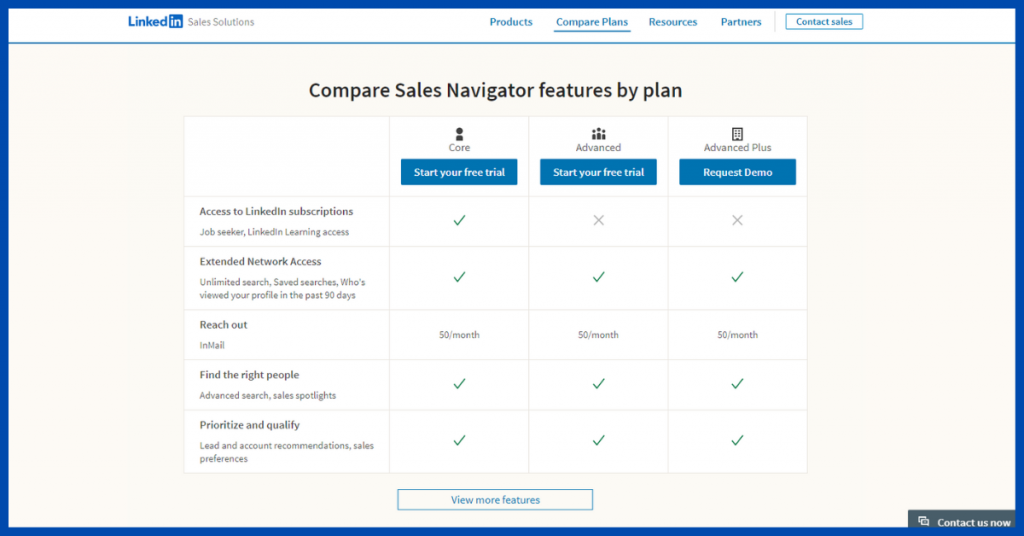 linkedin sales navigator pricing
